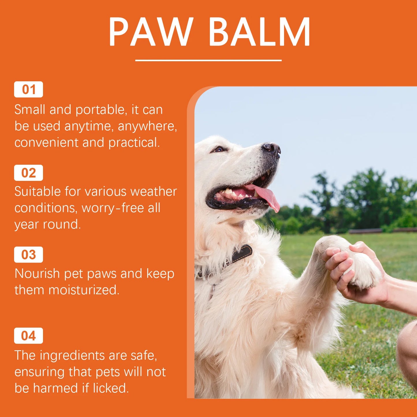 Pet Paw Balm Noses Paws Moisturizer Repair Dry Cracked Cat Foot Care Protector Lick Safe Repair Dry Cracked Dog Care Supplies