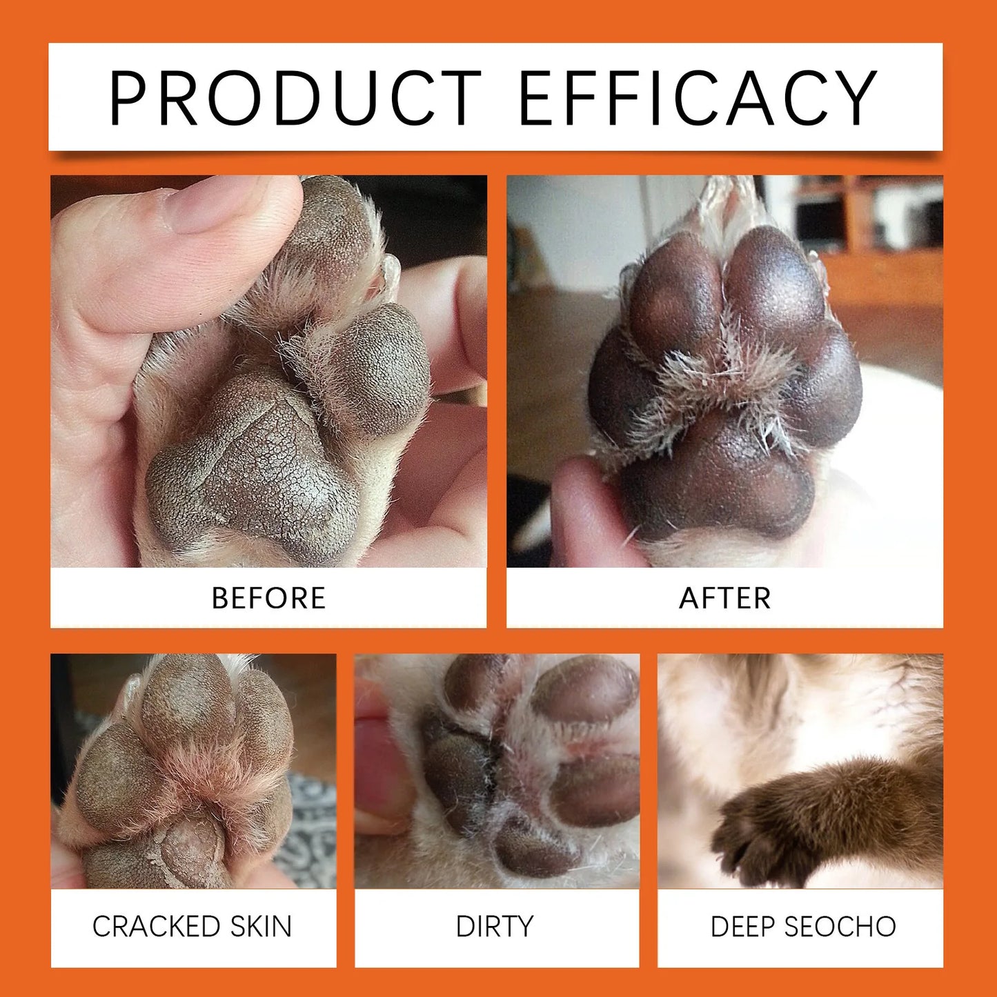 Pet Paw Balm Noses Paws Moisturizer Repair Dry Cracked Cat Foot Care Protector Lick Safe Repair Dry Cracked Dog Care Supplies