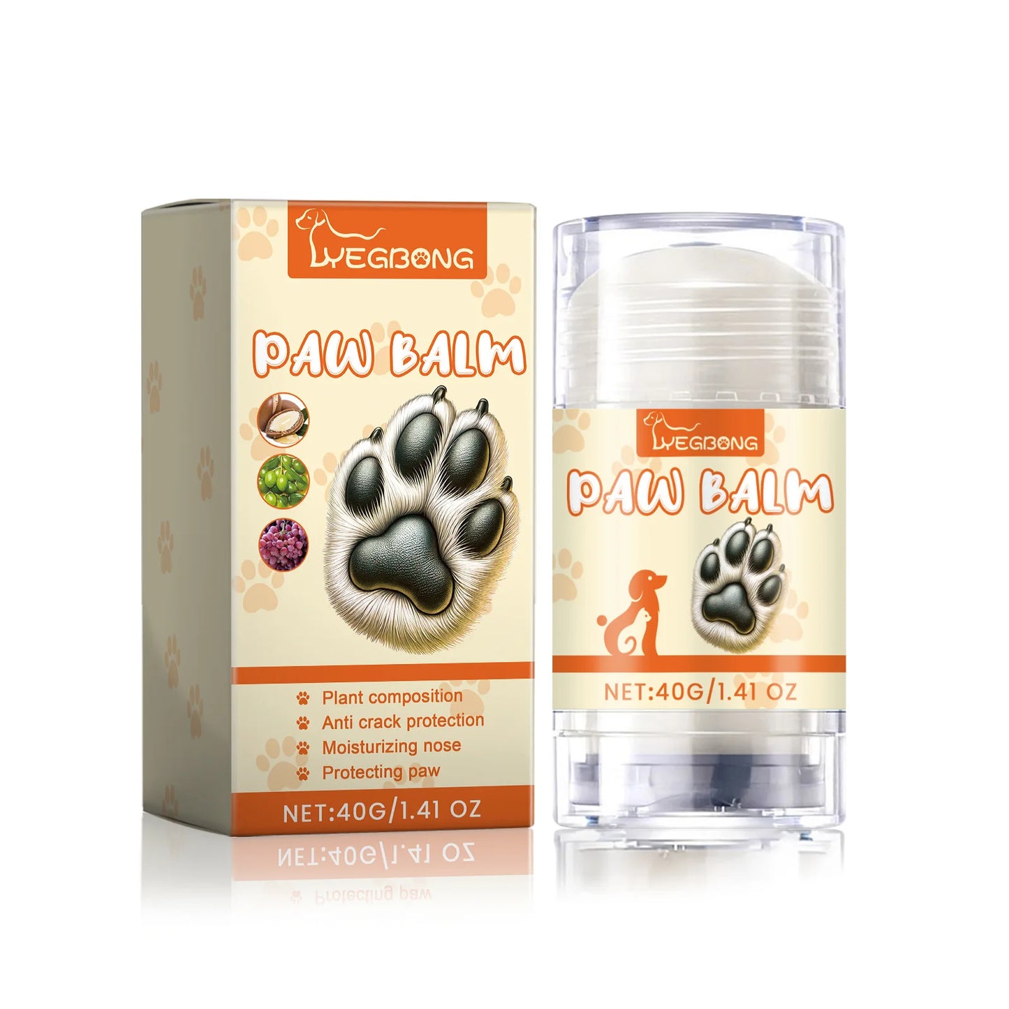 Pet Paw Balm Noses Paws Moisturizer Repair Dry Cracked Cat Foot Care Protector Lick Safe Repair Dry Cracked Dog Care Supplies